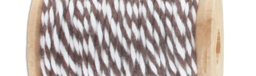 filo di cotone bicolore avorio e marrone