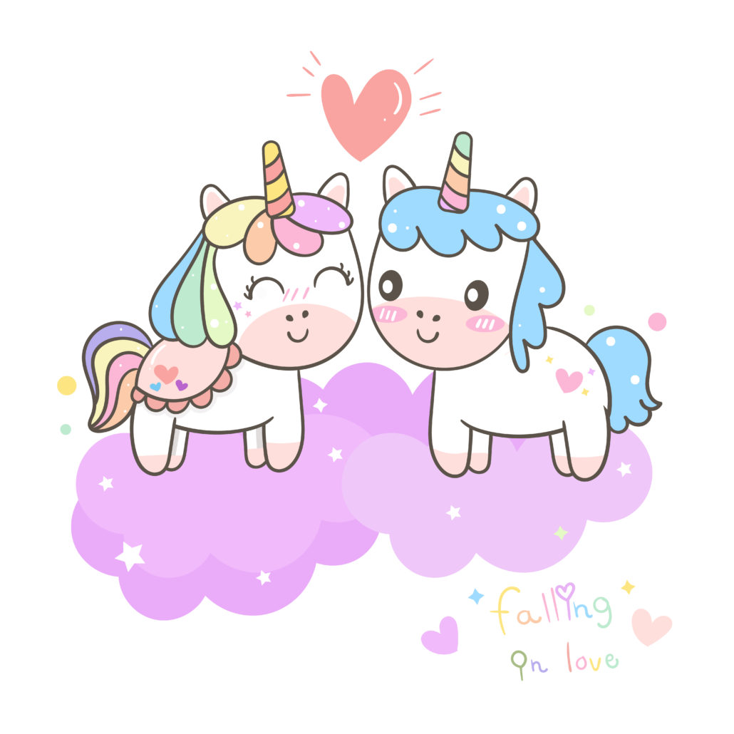 coppia unicorni innamorati