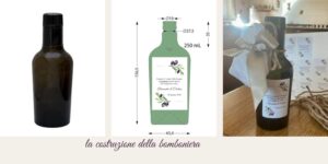 La costruzione della bomboniere con l'olio di famiglia